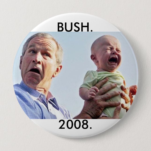 bush 10 cm round badge (Front)