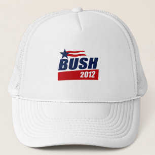 BUSH 2012 CAMPAIGN BANNER TRUCKER HAT