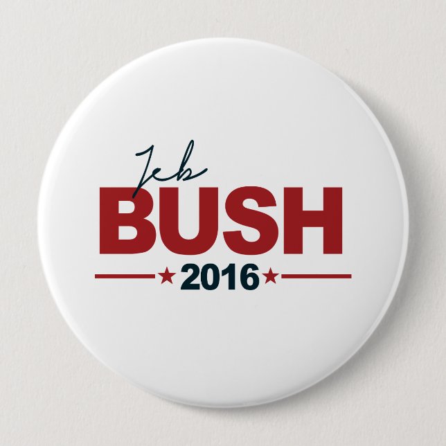 BUSH 2016 CAMPAIGN SIGN -.png 10 Cm Round Badge (Front)
