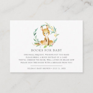 Bush Baby Kangaroo Baby Shower Book Request Cards