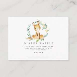 Bush Baby Kangaroo Diaper Raffle Ticket Cards