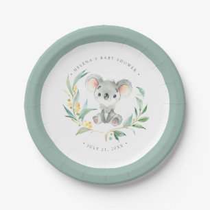 Bush Baby Koala Baby Shower Paper Plate
