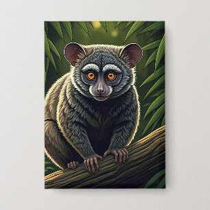 Bush Baby Perched on Jungle Branch