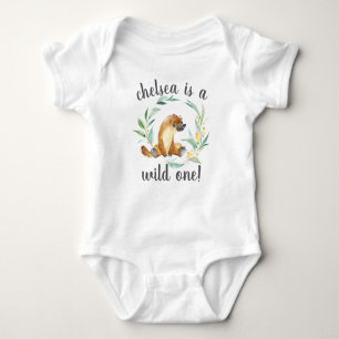 Bush Baby Platypus Personalised First Birthday Baby Bodysuit