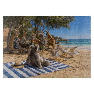 Bush BBQ with Kangaroos and Koalas Cutting Board