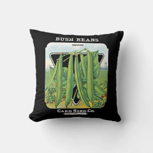 Bush Beans Seed Packet Label Cushion
