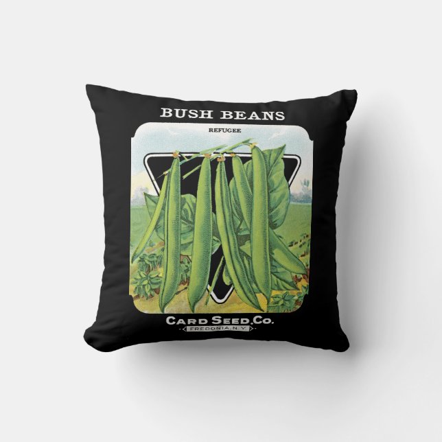 Bush Beans Seed Packet Label Cushion (Front)