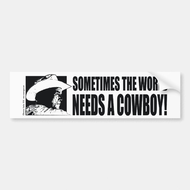 BUSH-Cowboy-Hat-White Bumper Sticker (Front)
