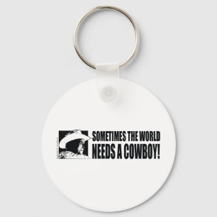 BUSH-Cowboy-Hat-White Key Ring
