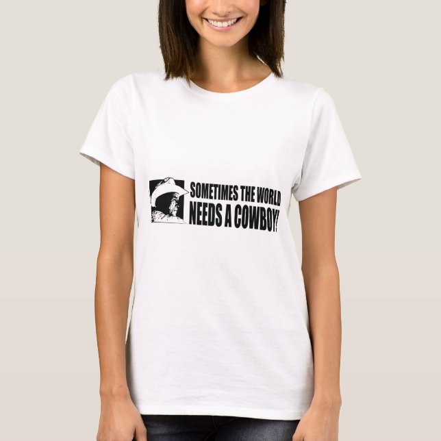 BUSH-Cowboy-Hat-White T-Shirt (Front)