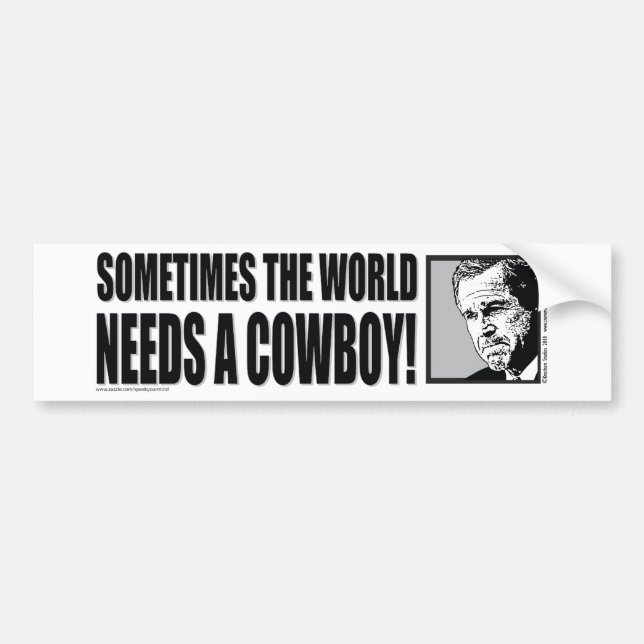 BUSH--COWBOY-White Bumper Sticker (Front)