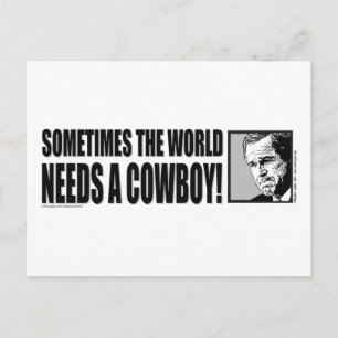 BUSH--COWBOY-White Postcard