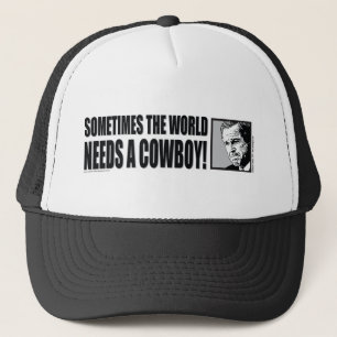 BUSH--COWBOY-White Trucker Hat