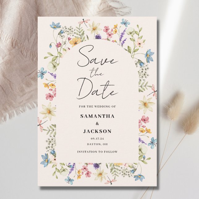 Bush Floral Watercolor Wedding  Save The Date (Creator Uploaded)