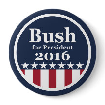 Bush for President 2016 Campaign Buttons