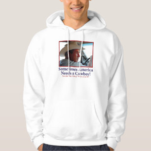 BUSH-HAT.-white-Cowboy-eps Hoodie
