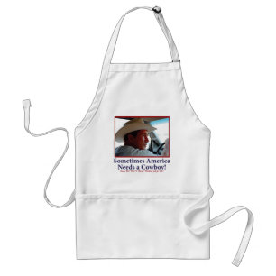 BUSH-HAT.-white-Cowboy-eps Standard Apron