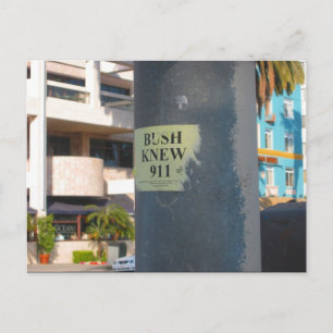"bush knew . . ." postcard