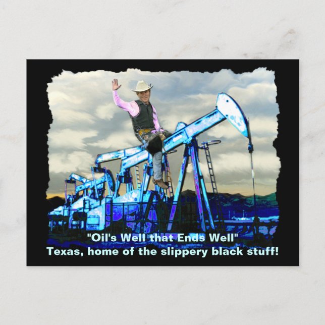 "BUSH OIL" Goerge W Bush Oil-well Postcards (Front)