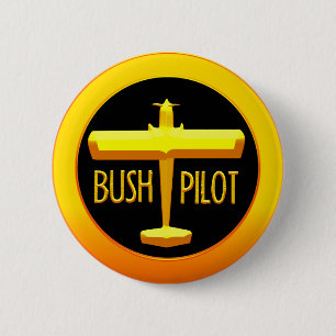 Bush Pilot 6 Cm Round Badge