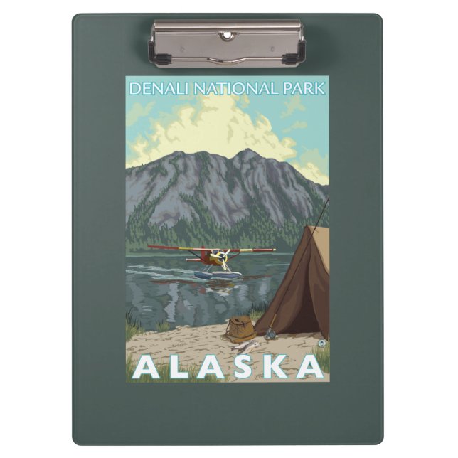 Bush Plane & Fishing - Denali Nat'l Park, Clipboard (Front)