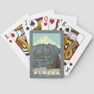 Bush Plane & Fishing - Denali Nat'l Park, Playing Cards