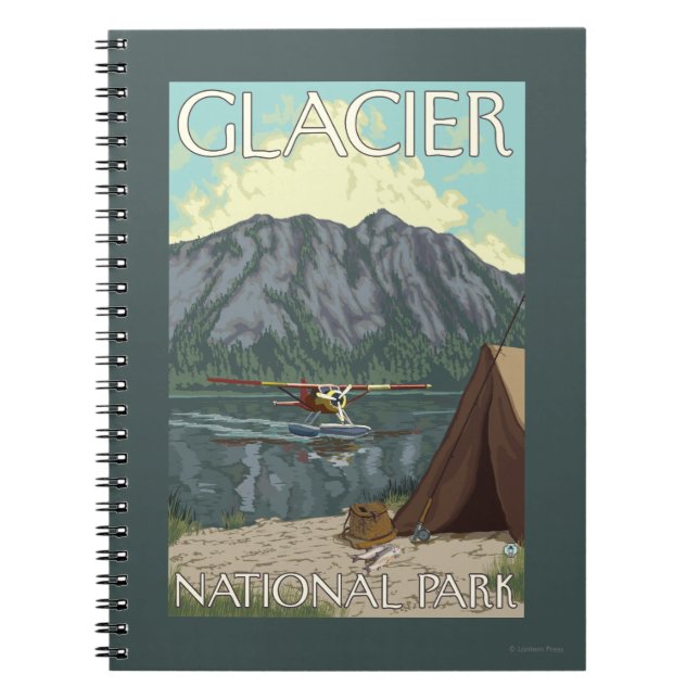 Bush Plane & Fishing - Glacier National Park, MT Notebook (Front)