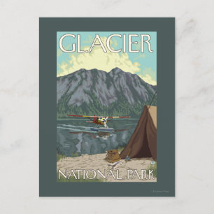 Bush Plane & Fishing - Glacier National Park, MT Postcard