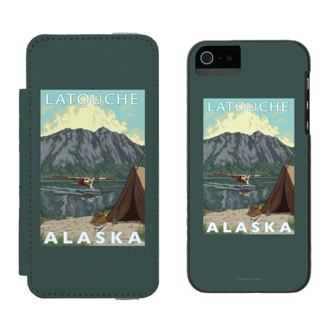 Bush Plane & Fishing - Latouche, Alaska Incipio iPhone Wallet Case (Side by Side)