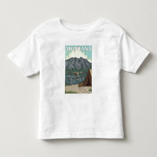 Bush Plane & Fishing - Montana Toddler T-Shirt