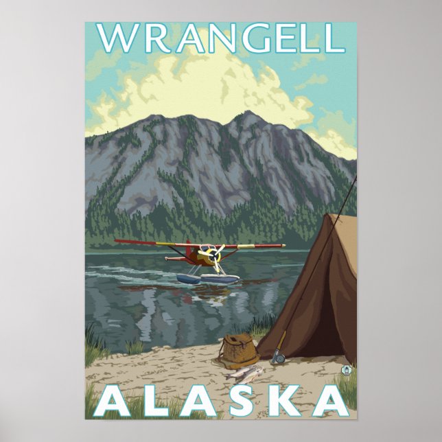Bush Plane & Fishing - Wrangell, Alaska Poster (Front)