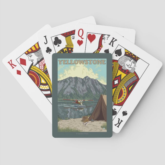 Bush Plane & Fishing - Yellowstone National Playing Cards (Back)