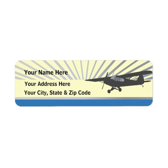 Bush Plane Return Address Label