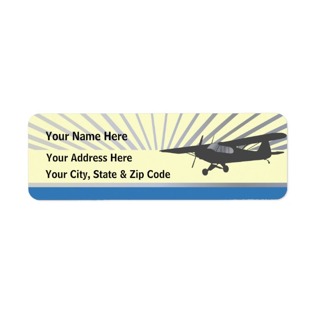 Bush Plane Return Address Label (Front)