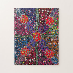 Bush plums and traditional body paint jigsaw puzzle