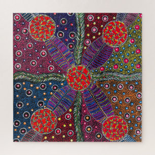 Bush plums and traditional body paint jigsaw puzzle