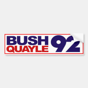 Bush Quayle 1992 Bumper Sticker