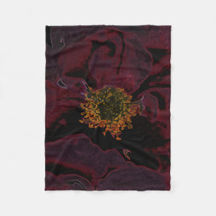 Bush Roses Neon Fleece Blanket