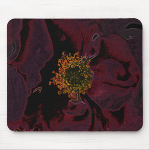 Bush Roses Neon Mouse Pad
