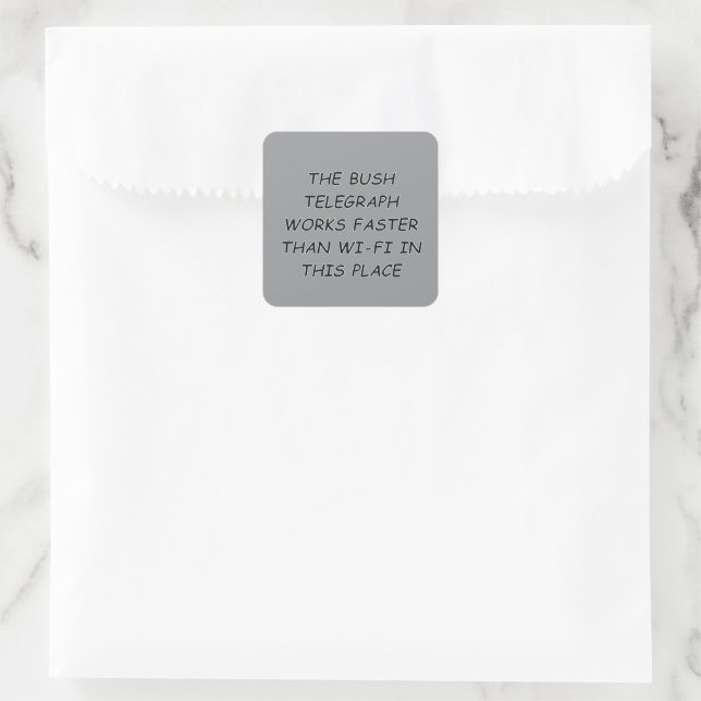 Bush Telegraph Square Sticker (Bag)