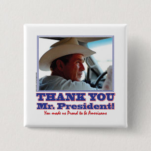 Bush-Thank-You-American 15 Cm Square Badge