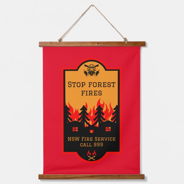 Bush Wildfire Prevention Hanging Tapestry (Front)