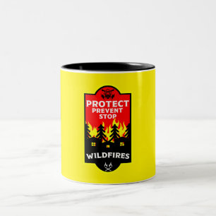 Bush Wildfire Prevention Two-Tone Coffee Mug