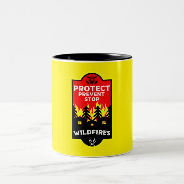 Bush Wildfire Prevention Two-Tone Coffee Mug (Center)