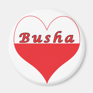 Busha Polish Heart Magnet