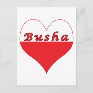 Busha Polish Heart Postcard