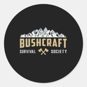 Bushcraft Apocalypse Survival Outdoor Funny Gift Classic Round Sticker