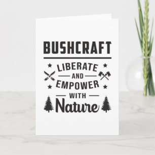 Bushcraft Apocalypse Survival Outdoor Gift Idea Card
