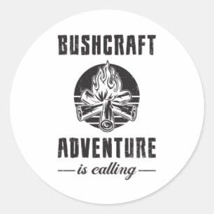 Bushcraft Bushcrafter Survival Outdoor Gift Idea Classic Round Sticker