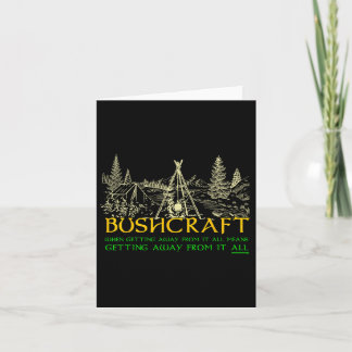 Bushcraft Hiking Camping Card
